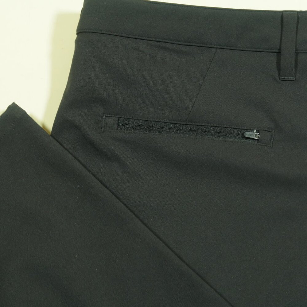 Vuori Meta Pants Mens 36 Black Slim Fit Tapered Leg 5 Pocket 4 Way Stretch